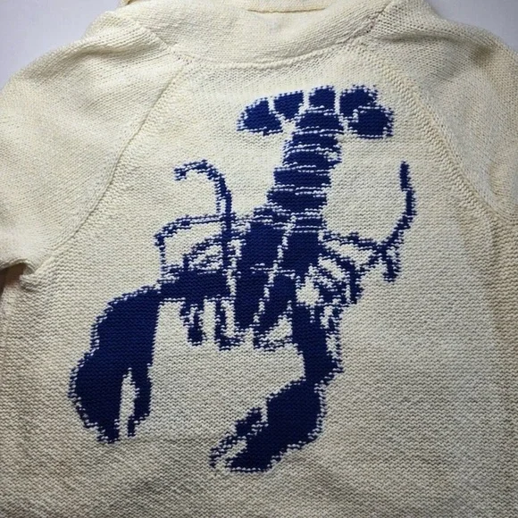 Anthropologie Maeve White Sweater with Blue Accents - Picture 3 of 6